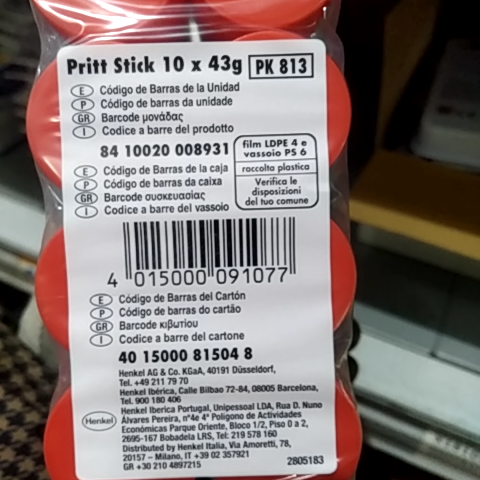 Genuine PRITT STICK Glue Washable Non Stick Toxic Free Home School Office Craft - Foto 12