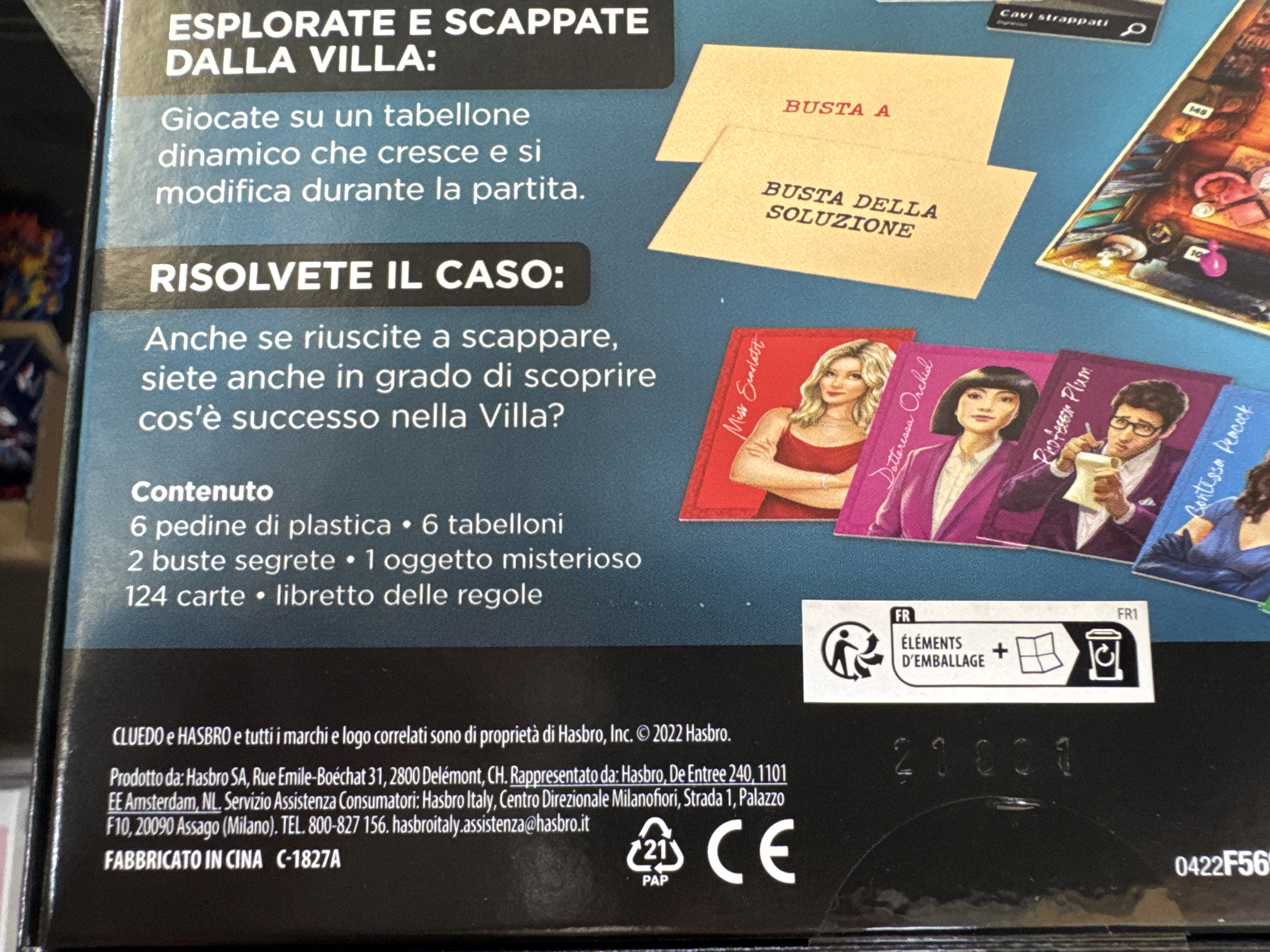 Hasbro Cluedo Tradimento Al Maniero Tudor | Gioco Da Tavolo Detective Escape Game | Da 1 A 6 Giocatori | 10+ Anni - 5
